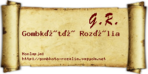 Gombkötő Rozália névjegykártya